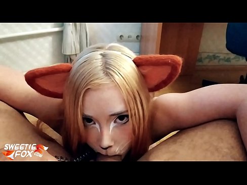 ❤️ Kitsune engole a piça e o esperma na boca Porno em nós ❌❤